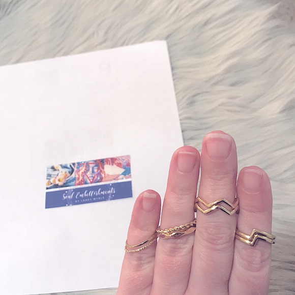 🆕Trendy💍Boho Stackable Gold 8pc Ring Set - Picture 3 of 16